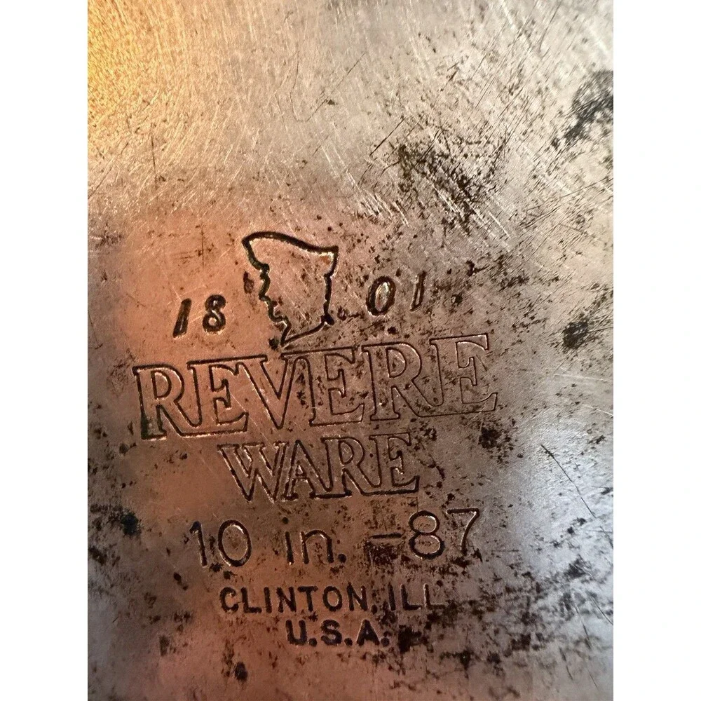 Revere Ware 1801 Copper Bottom 10